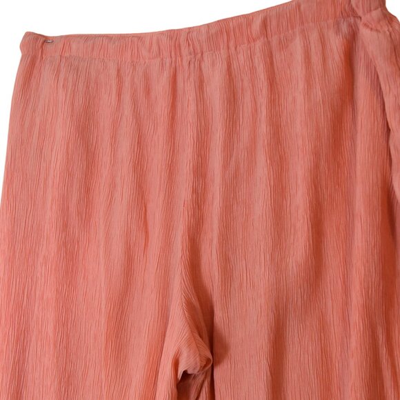 Abercrombie & Fitch Crinkled Gauze Wide Leg Pants XL Resort Flowy Hippie - Picture 4 of 9